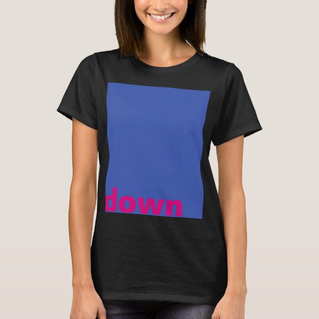 Camiseta Simplesmente design "retângulo azul para baixo" +  (Frente)