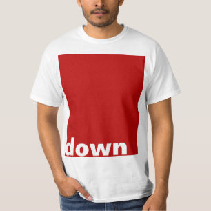 Camiseta Simplesmente design retângulo vermelho para baixo 