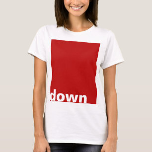 Camiseta Simplesmente design retângulo vermelho para baixo 