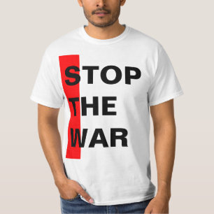 Camiseta Simplesmente design "retângulo vermelho PARE A GUE