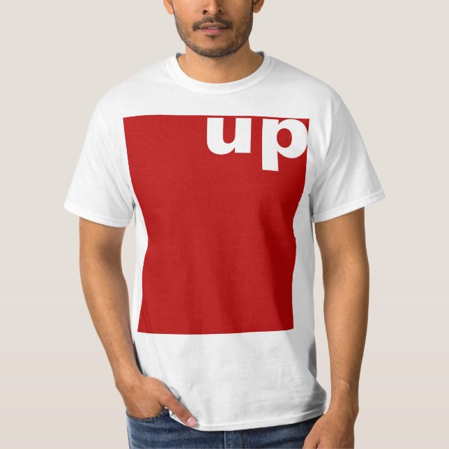 Camiseta Simplesmente design "retângulo vermelho" + suas id (Frente)