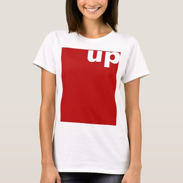 Camiseta Simplesmente design "retângulo vermelho" + suas id (Frente)