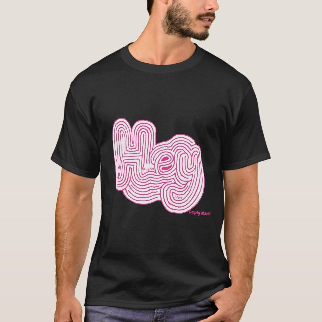 Camiseta Simplesmente "Ei" Maze Black T-shirt (Frente)