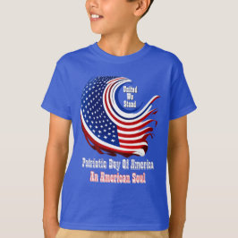 Camiseta Simplesmente Inspirado Menino Patriótico da Améric