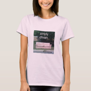 Camiseta Simplesmente o T de senhoras cor-de-rosa do divã