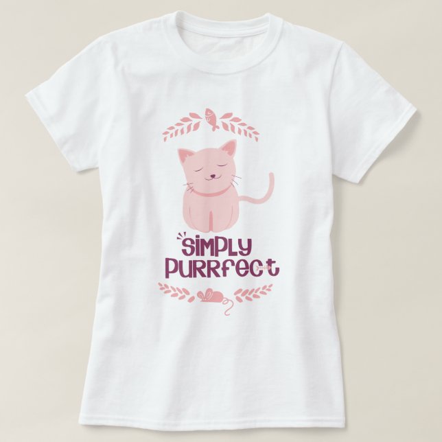 Camiseta Simplesmente Puros/Amantes de Gato (Frente do Design)