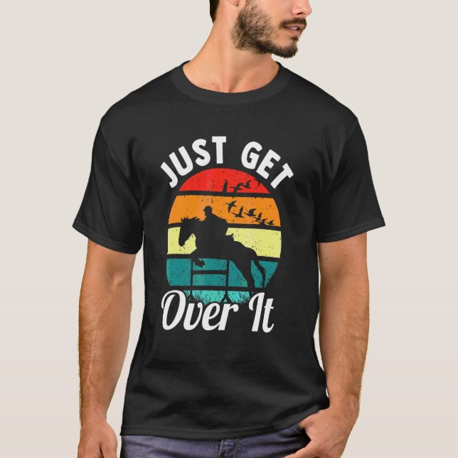 Camiseta Simplesmente Supere-o Cavaleiro de Corrida de Cava (Frente)