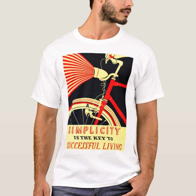 Camiseta SIMPLICIDADE é a chave para uma VIDAÇÃO VELHA BEM- (Frente)