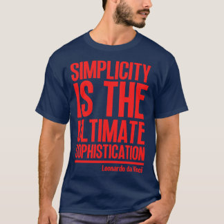 Camiseta Simplicidade é o último sofisticado Leonardo