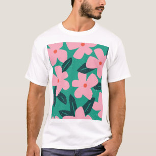 Camiseta Simplicidade Floral: Beleza Abstrato