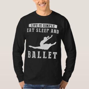 Camiseta Simplicidade no movimento: A vida é simples: comer