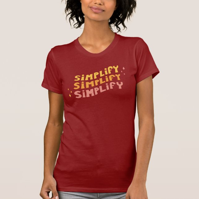 Camiseta Simplifique simplificam simplificam (o marrom) (Frente)