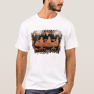Camiseta Simpósio que mostra três homens que jogam cottab