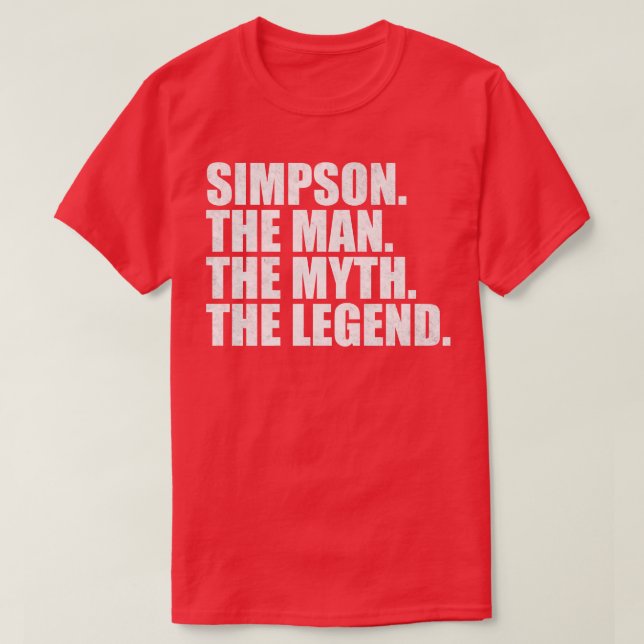 Camiseta Simpson Nome da família Simpson sobrenome Simps (Frente do Design)