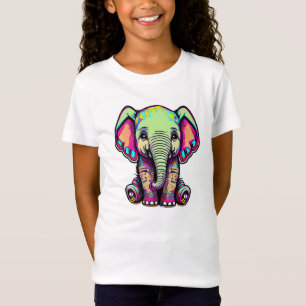Camiseta Simulação digital do lindo bebê elefante