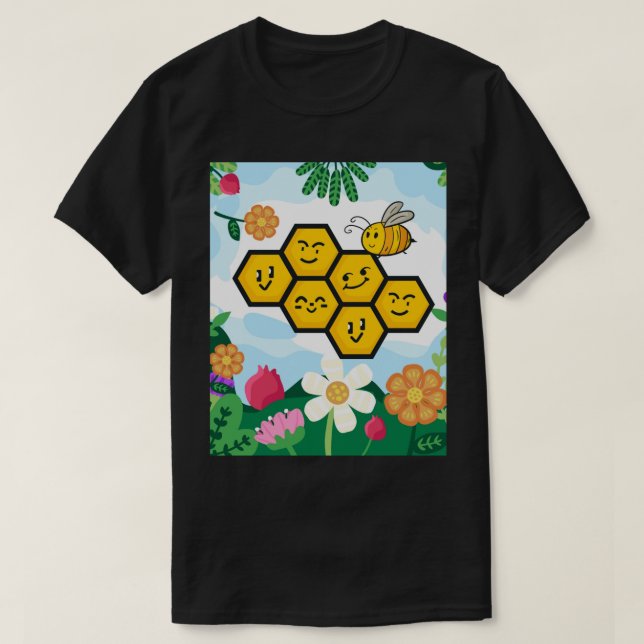 Camiseta Simulador do enxame de abelhas - Gráfico da Nature (Frente do Design)
