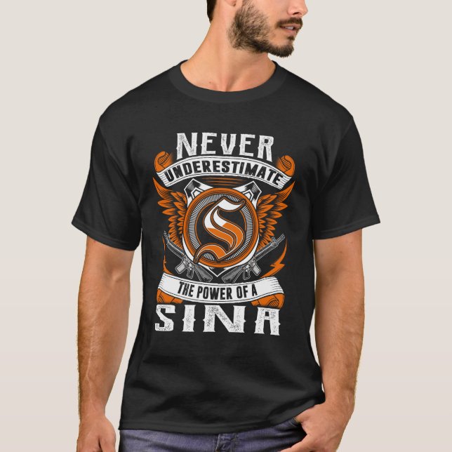 Camiseta SINA - Nunca Subestimar Personalizado (Frente)