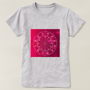 Camiseta Sinais da estrela da roda da astrologia