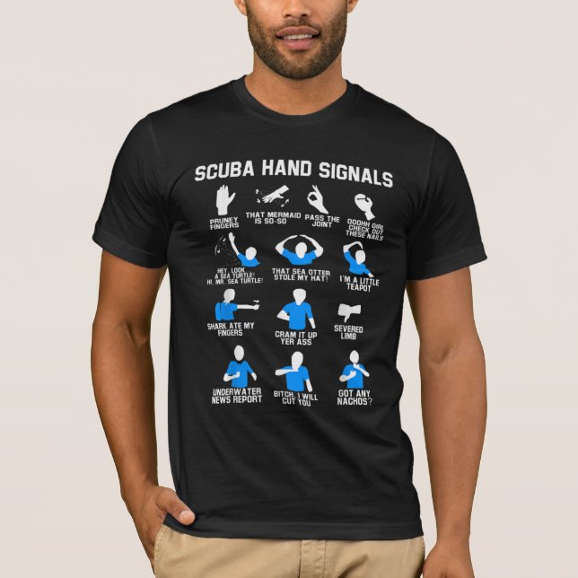 Camiseta Sinais de Mão Scuba (Frente)