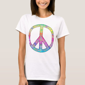 Camiseta Sinais de paz do arco-íris dentro