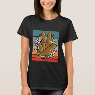 Camiseta Sinais de paz potência floral positividade arte pa