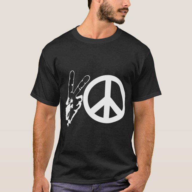 CAMISETA SINAIS DE PAZ (WHT) (Frente)
