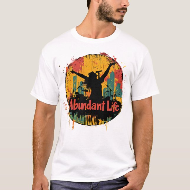 Camiseta Sinais de vida Abundantes (frente) (Frente)