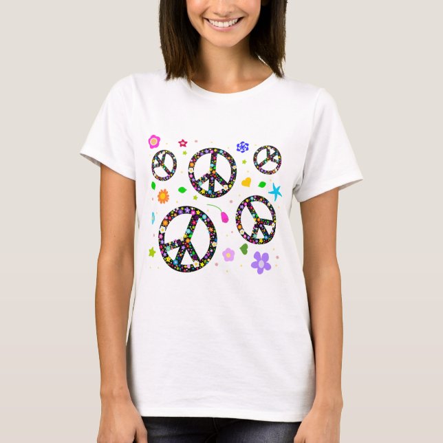Camiseta Sinais & flores de paz (Frente)