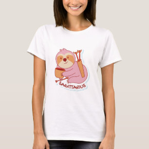 CAMISETA SINAIS ZODIÁTICOS COM ALTURAS E SAGITÁRIOS DE CAFÉ