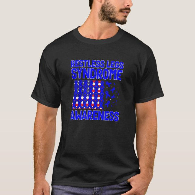 Camiseta Sinal americano para fitas azuis Síndrome das Pern (Frente)