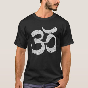 Camiseta Sinal Aum Sinal Om Espiritual Vintage Ioga Meditaç