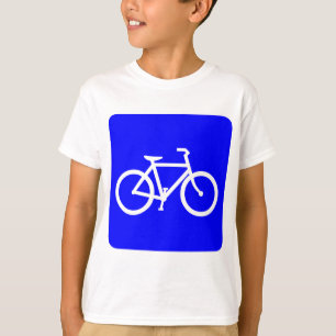 Camiseta Sinal da bicicleta - azul