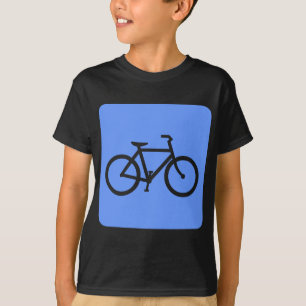 Camiseta Sinal da bicicleta - azul bebé