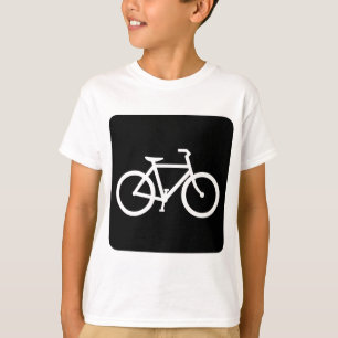Camiseta Sinal da bicicleta - preto