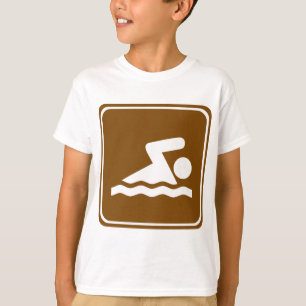 Camiseta Sinal da estrada da natação
