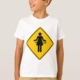Camiseta Sinal da estrada da zona da aro de Hula