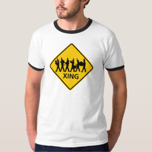 Camiseta Sinal da estrada do cruzamento da banda