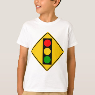 Camiseta Sinal da estrada do sinal adiante