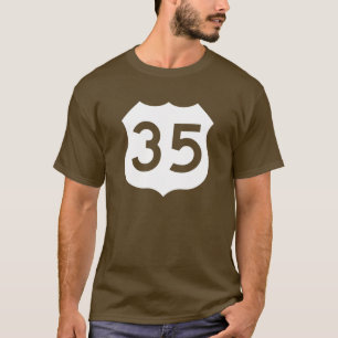 Camiseta Sinal da rota 35 dos E.U.