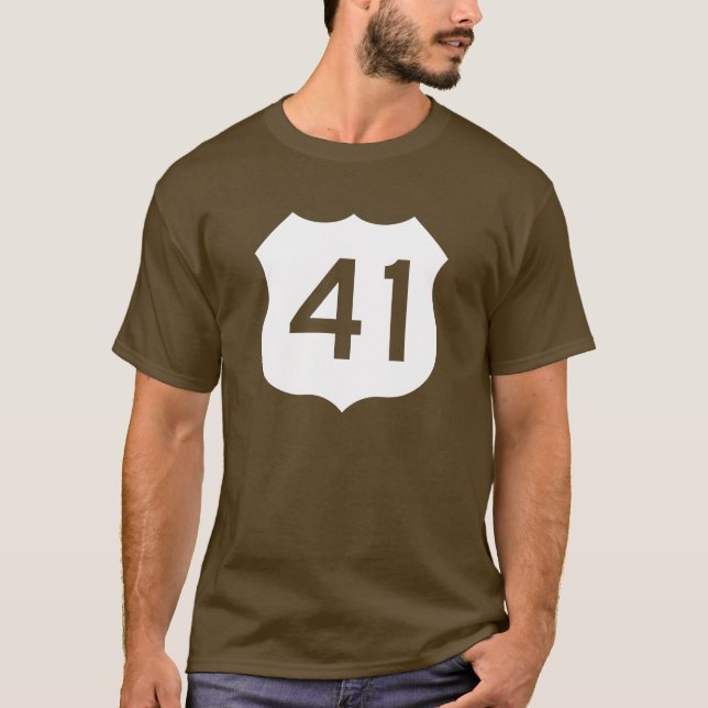 Camiseta Sinal da rota 41 dos E.U. (Frente)