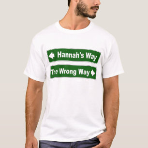 Camiseta Sinal da rua Hannah no caminho de Clan Hannay Hann