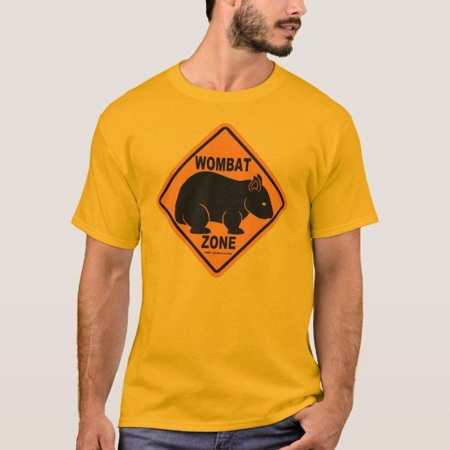 Camiseta Sinal da zona de Wombat (Frente)