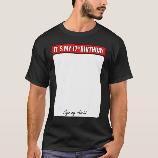 Camiseta Sinal de 17º aniversário Meu (Frente)