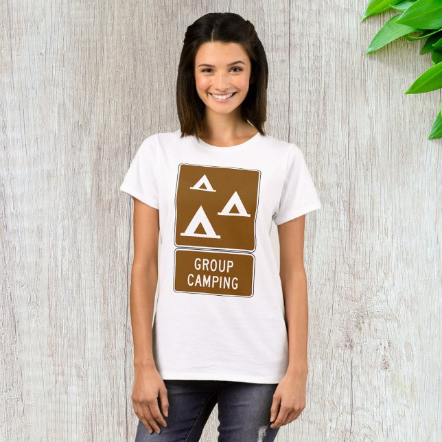Camiseta Sinal de Acampamento em Grupo (Criador carregado)