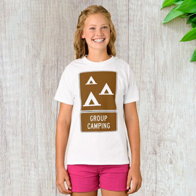 Camiseta Sinal de Acampamento em Grupo (Criador carregado)