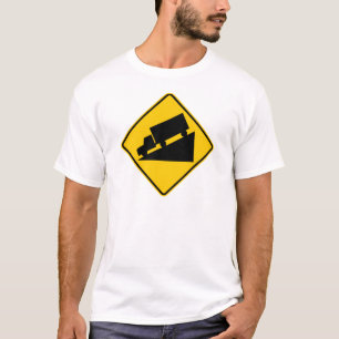 Camiseta Sinal de advertência do monte ou da estrada da