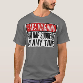 Camiseta Sinal de Advertência do Papa Engraçado Pode Dormir