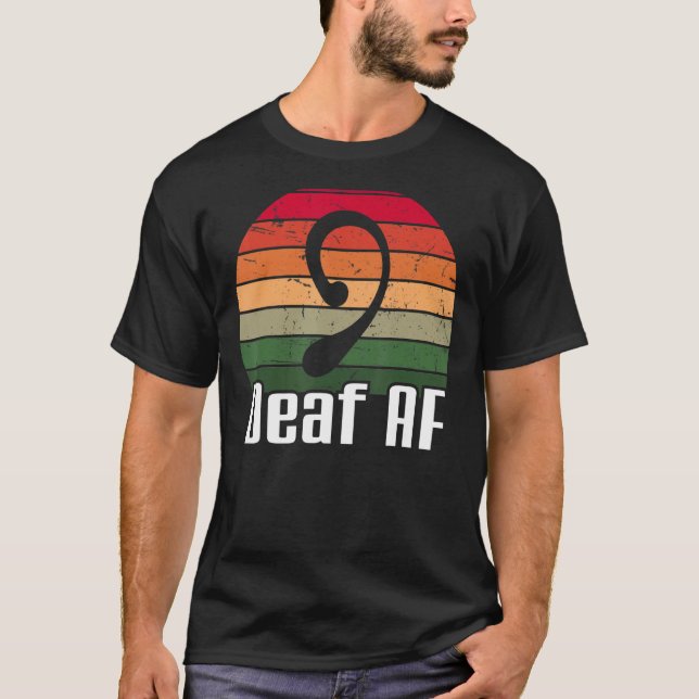 Camiseta Sinal de AF surdo ASL Sensibilização surda (Frente)