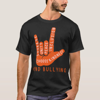 Camiseta Sinal de Amor Anti-Bullying 2021, Dia da Unidade -