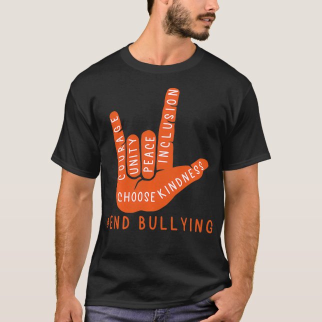 Camiseta Sinal de Amor Anti-Bullying 2021, Dia da Unidade - (Frente)